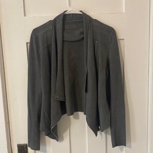 Blank NYC gray suede jacket